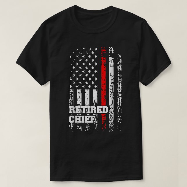 Retrött brandchef, brandsläckare, rank Retireme T Shirt (Design framsida)