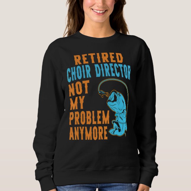 Retrött Choir Director Fishing Pension T Shirt (Framsida)