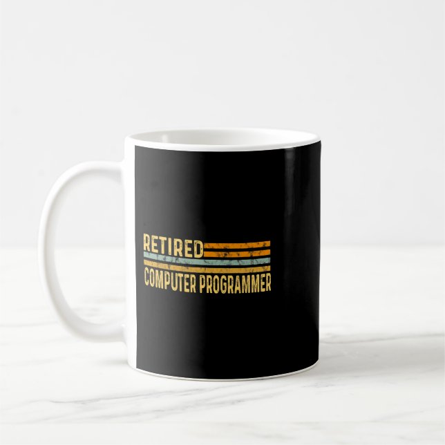 Retrött Computer Programmer Distress Pension Kaffemugg (Vänster)