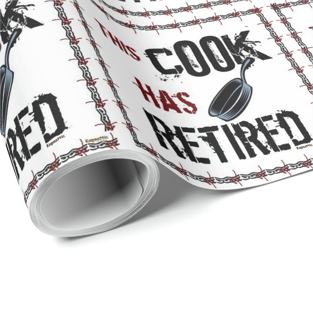 Retrött Cook Presentpapper (Rullad Hörn)