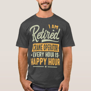 Retrött Crane operator Gift Ideas Crane Retrött T Shirt