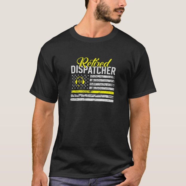 Retrött Dispatcher Proud Police Dispatcher 911 Ope T Shirt (Framsida)