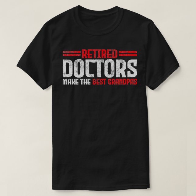 Retrött Doktor Grandpa T Shirt (Design framsida)