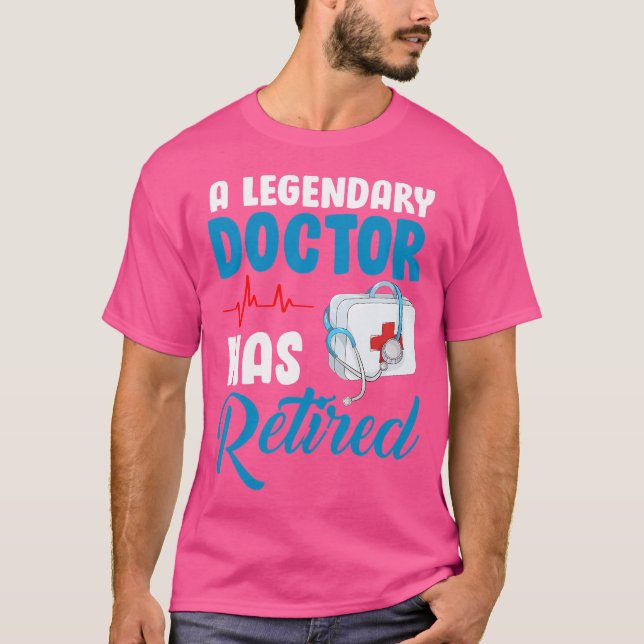 Retrött Doktor Pension Shirt for Retiring Medic T Shirt (Framsida)