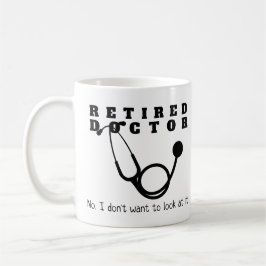 Retrött Doktor Stethoscope Sassy Funny Pension Kaffemugg