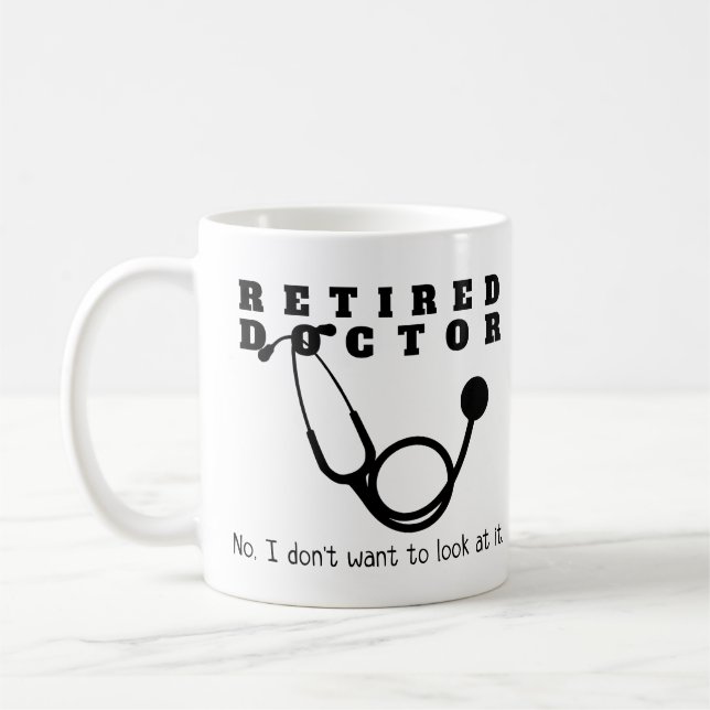 Retrött Doktor Stethoscope Sassy Funny Pension Kaffemugg (Vänster)