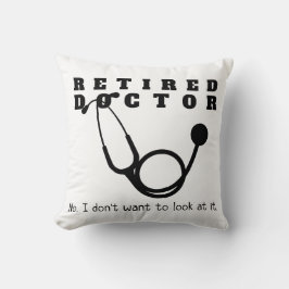 Retrött Doktor Stethoscope Sassy Funny Pension Kudde