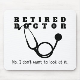 Retrött Doktor Stethoscope Sassy Funny Pension Musmatta