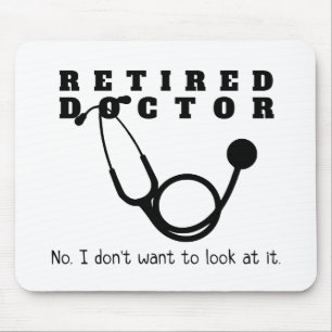 Retrött Doktor Stethoscope Sassy Funny Pension Musmatta