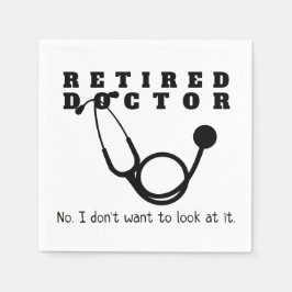 Retrött Doktor Stethoscope Sassy Funny Pension Pappersservett
