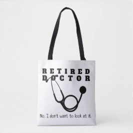 Retrött Doktor Stethoscope Sassy Funny Pension Tygkasse