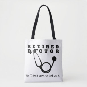 Retrött Doktor Stethoscope Sassy Funny Pension Tygkasse