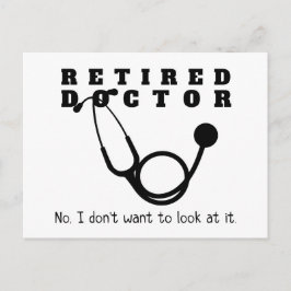 Retrött Doktor Stethoscope Sassy Funny Pension Vykort
