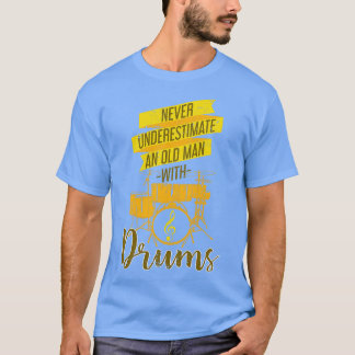 Retrött Drummer Gift Rock musik Drums T Shirt