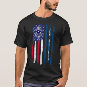 Retrött E-9-befälsöverste sergeant Rank Ame T Shirt
