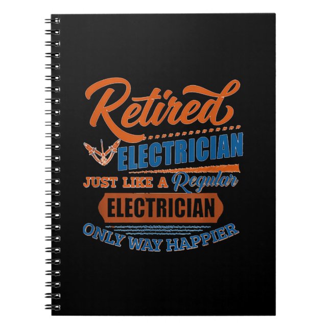 Retrött Electrician - Electrician Gift Anteckningsbok (Framsidan)