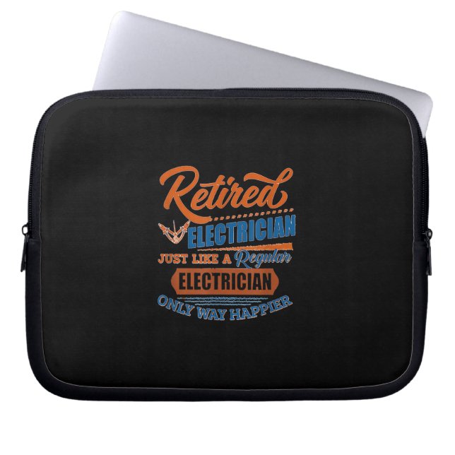 Retrött Electrician - Electrician Gift Laptop Fodral (Framsidan)