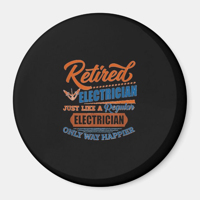 Retrött Electrician - Electrician Gift Magnet (Framsidan)