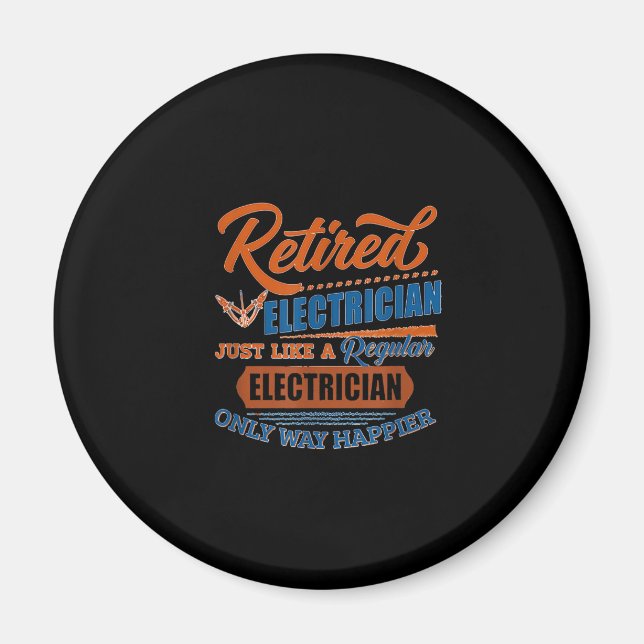 Retrött Electrician - Electrician Gift Magnet (Framsidan)
