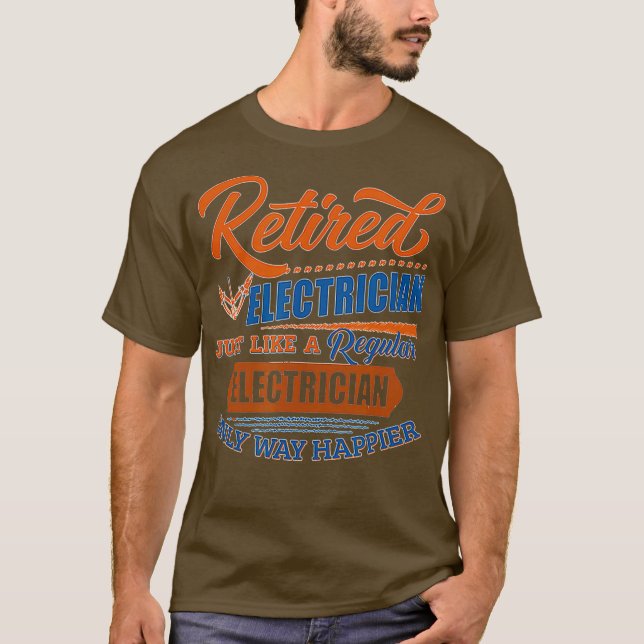 Retrött Electrician - Electrician Gift T Shirt (Framsida)