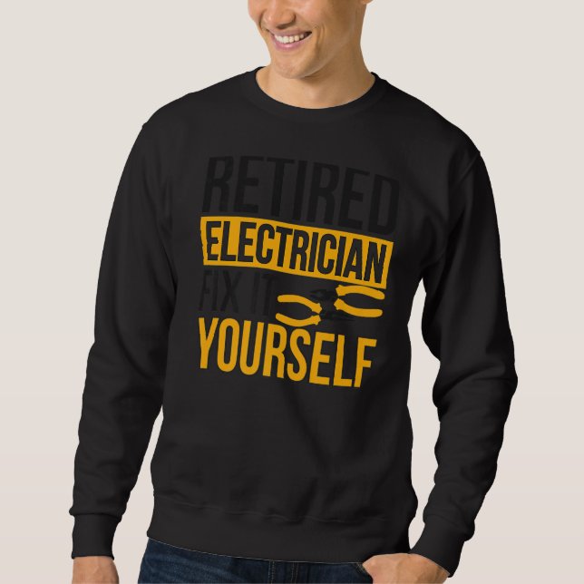 Retrött Electrician Fix it your Electrician Re e Lång Ärmad Tröja (Framsida)