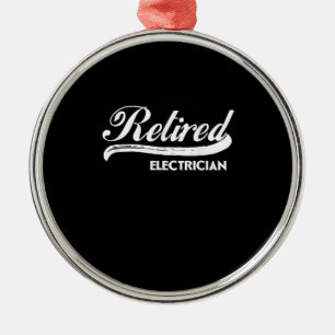 Retrött Electrician Funny Pension Party Gift Julgransprydnad Metall