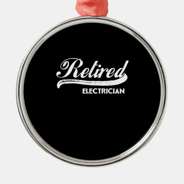 Retrött Electrician Funny Pension Party Gift Julgransprydnad Metall (Framsidan)