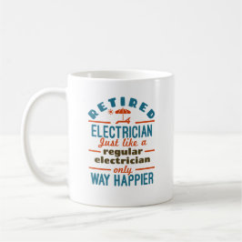 Retrött Electrician Funny Pension Way Happier Kaffemugg