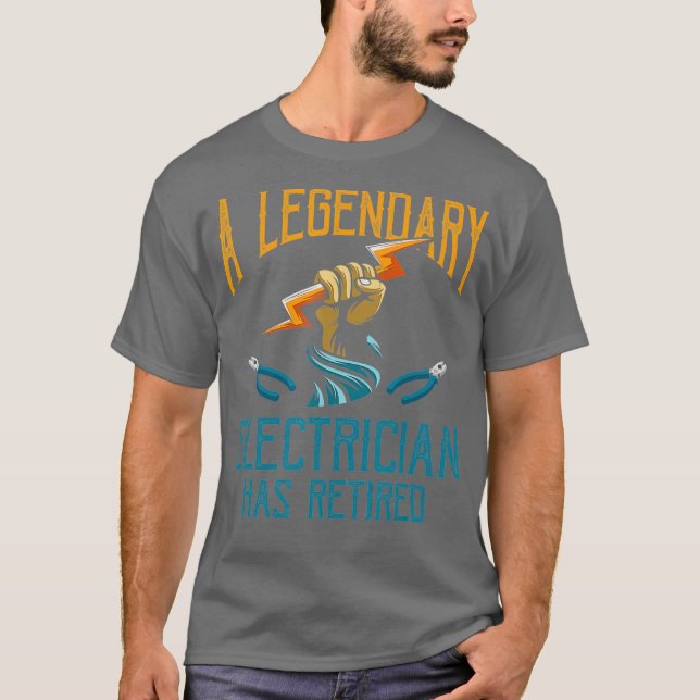 Retrött Electrician Humor Electrician Gift T Shirt (Framsida)