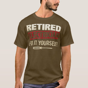 Retrött Electrician laga det själv Pension T Shirt