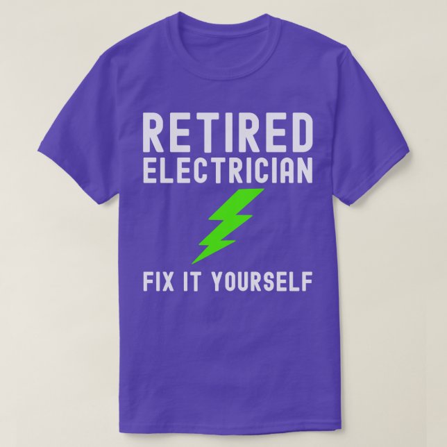 Retrött Electrician T Shirt (Design framsida)