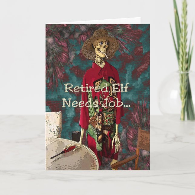 Retrött Elf Helgkort (Framsida)