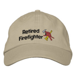 Retrött Firefighter Embroized Hat Broderad Keps