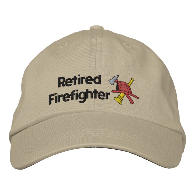 Retrött Firefighter Embroized Hat Broderad Keps (Framsida)