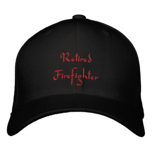 Retrött Firefighter Embroized Hat Broderad Keps