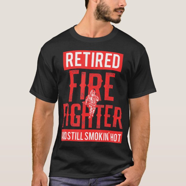Retrött Firefighter Fireman Pension Party T Shirt (Framsida)