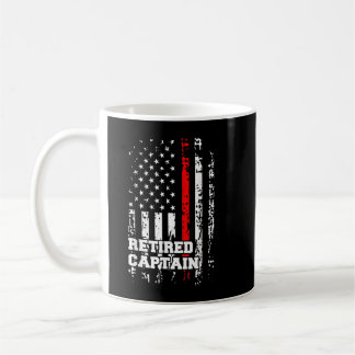 Retrött Firefighter-kapten Rank Pension Gift Kaffemugg