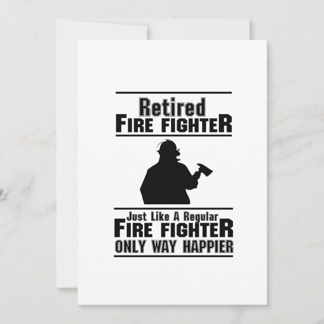 Retrött Firefighter Man Chief Funny Gift Kort (Framsida)