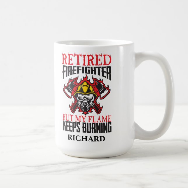 Retrött Firefighter-My Flame behållas Burning Kaffemugg (Höger)