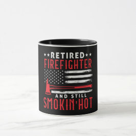 Retrött Firefighter Pension Thin Red Line Mugg