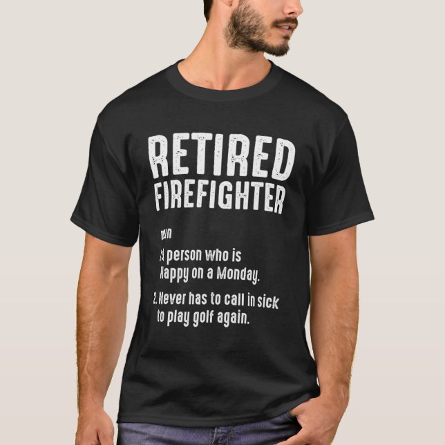 Retrött Firefighter T Shirt (Framsida)