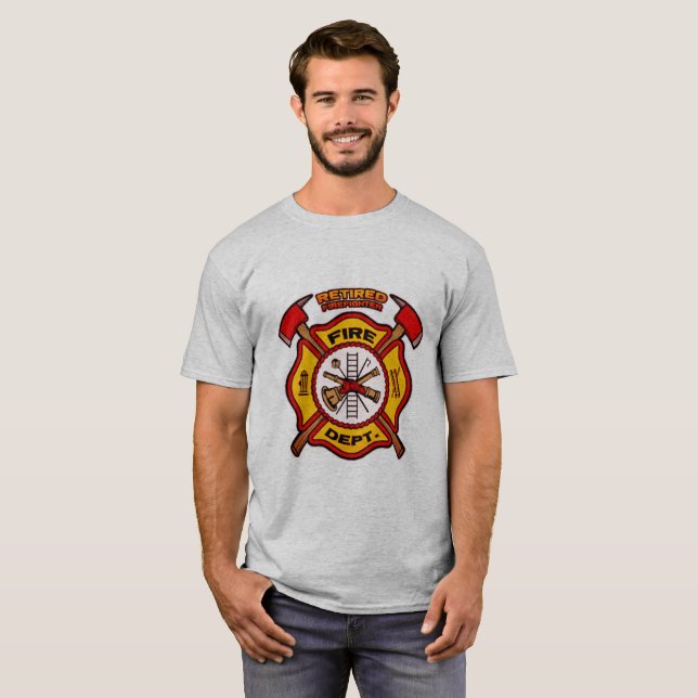 Retrött Firefighter T-shirt (Hel framsida)