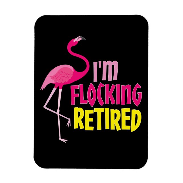 Retrött Flamingo Älskare Funny Pension Party Gift Magnet (Vertikal)