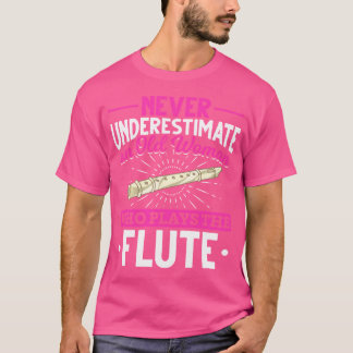 Retrött Flute Player Women Music Flutist Retiremen T Shirt