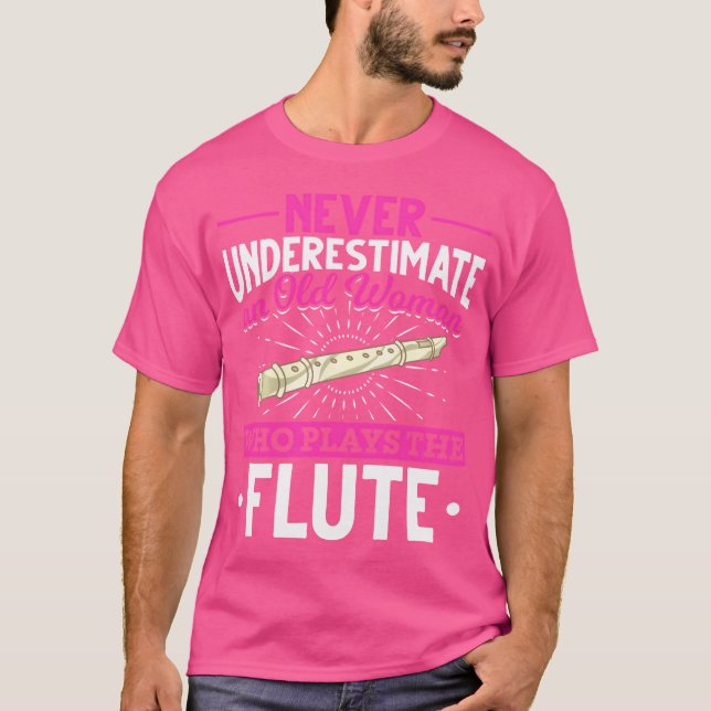 Retrött Flute Player Women Music Flutist Retiremen T Shirt (Framsida)