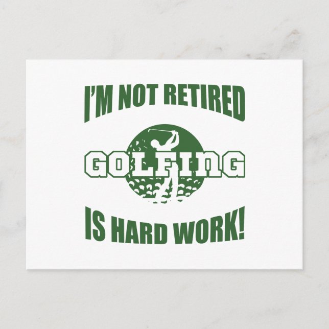 Retrött Golf Älskare Vykort (Framsida)