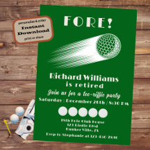 Retrött Golf Fore Tee-Riffic Pension party