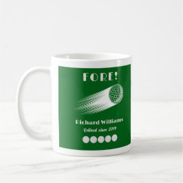 Retrött Golf Fore Tee-Riffic Pension party Kaffemugg