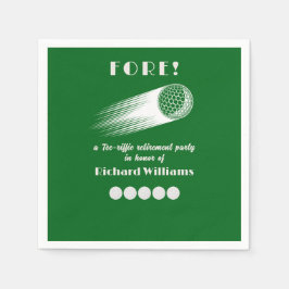 Retrött Golf Fore Tee-Riffic Pension party Pappersservett