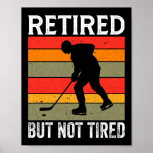 Retrött Ice Hockey Fläkt och Player Poster